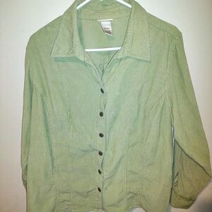 Fashion Bug Light Green Button-Down Shirt